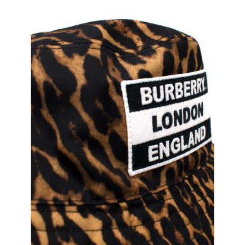 Burberry Leopard Print Bucket Hat For Sale 1