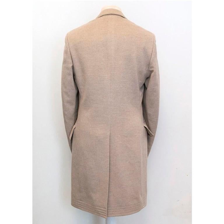Burberry Light Beige Coat - Size Large - 46 In Excellent Condition For Sale In London, GB