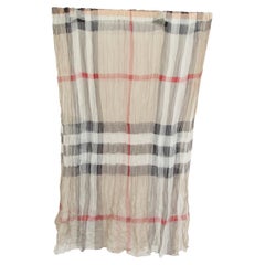 BURBERRY light beige CRINKLE LIGHTWEIGHT Shawl Scarf