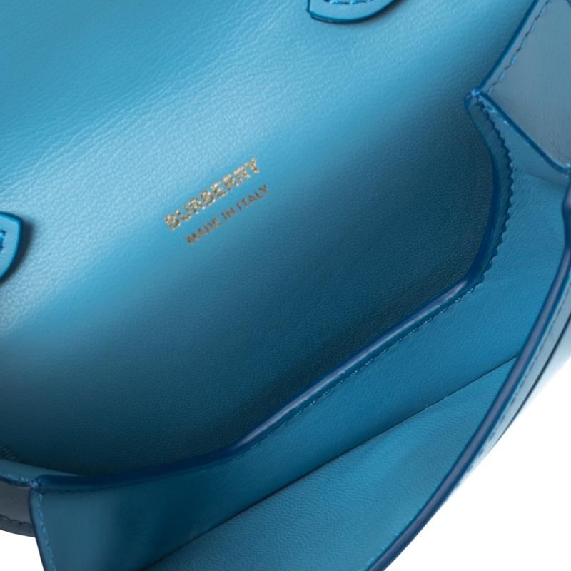 Burberry Light Blue Leather Micro Olympia Bag 2