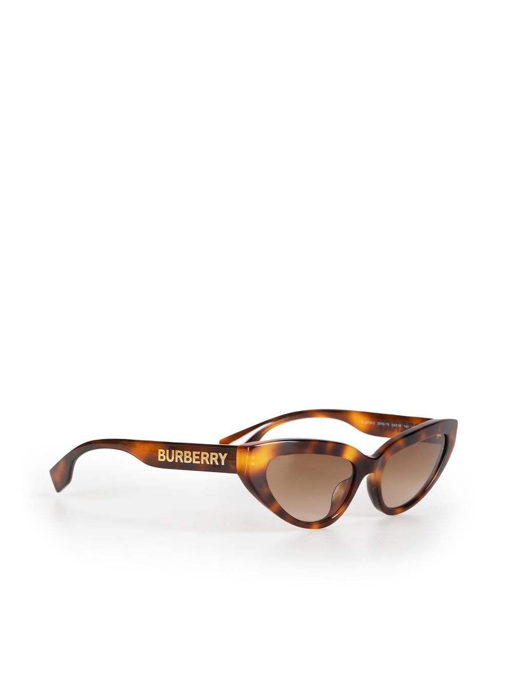 Burberry Light Havana Debbie Cat Eye Sunglasses In New Condition For Sale In London, GB