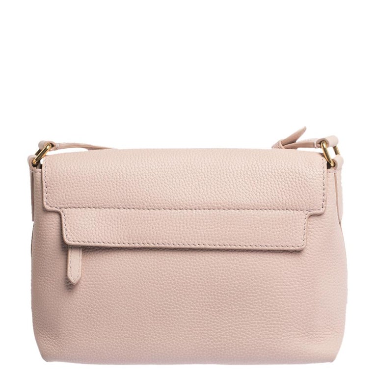 Burberry Light Pink Leather Small Burleigh Shoulder Bag at 1stDibs
