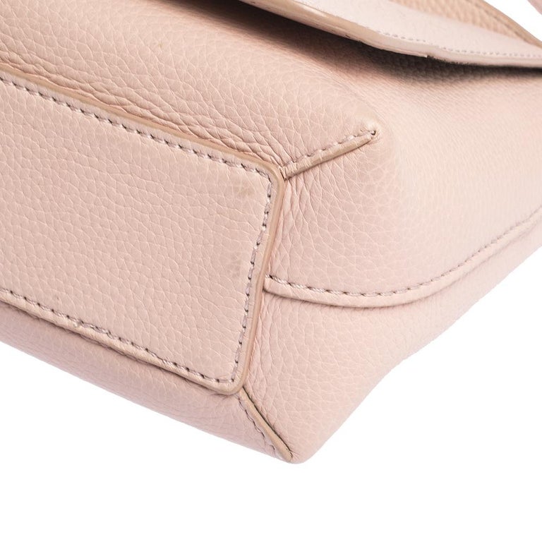 Burberry Light Pink Leather Small Burleigh Shoulder Bag at 1stDibs