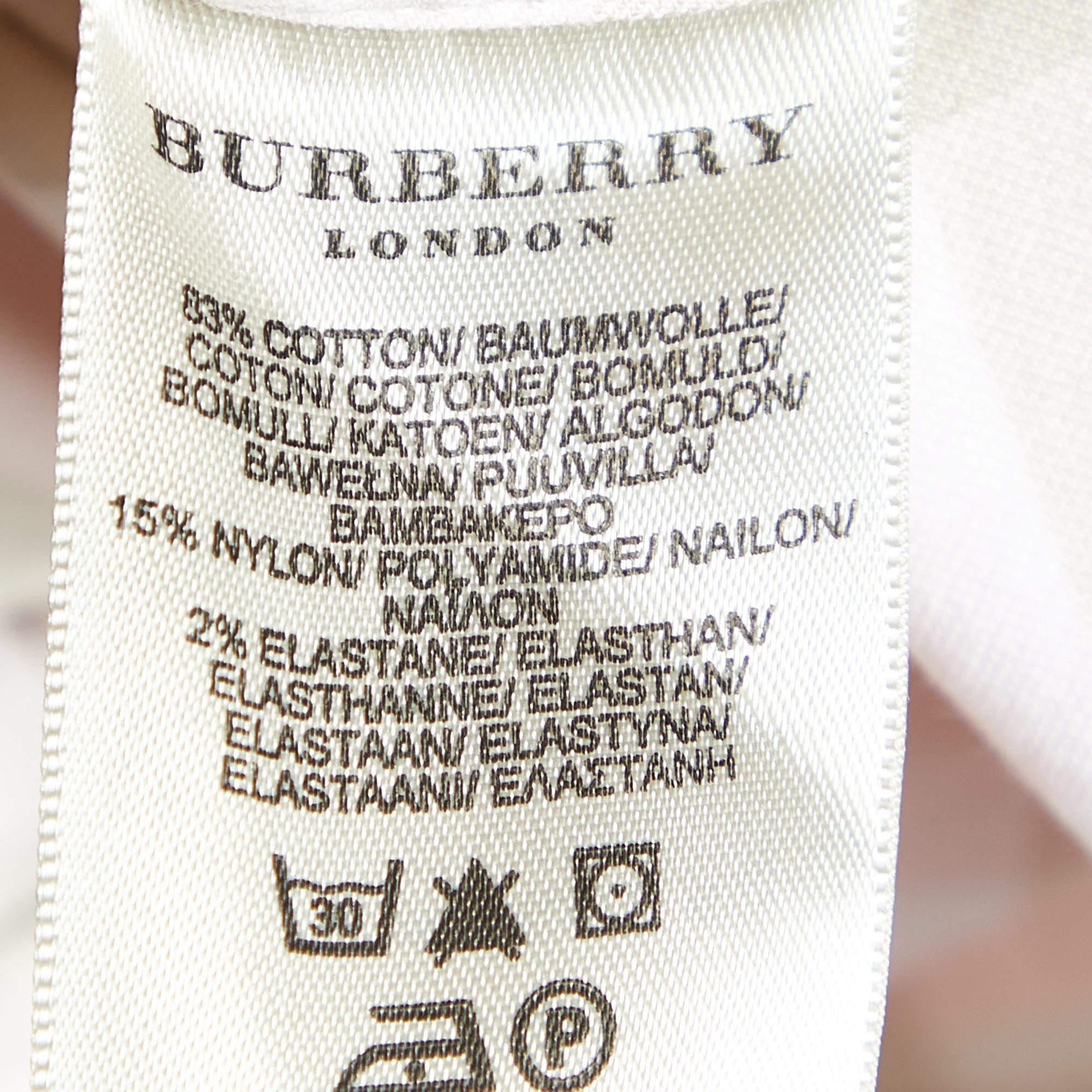 Burberry Light Pink Nova Check Cotton Button Front Shirt L In Good Condition For Sale In Dubai, Al Qouz 2