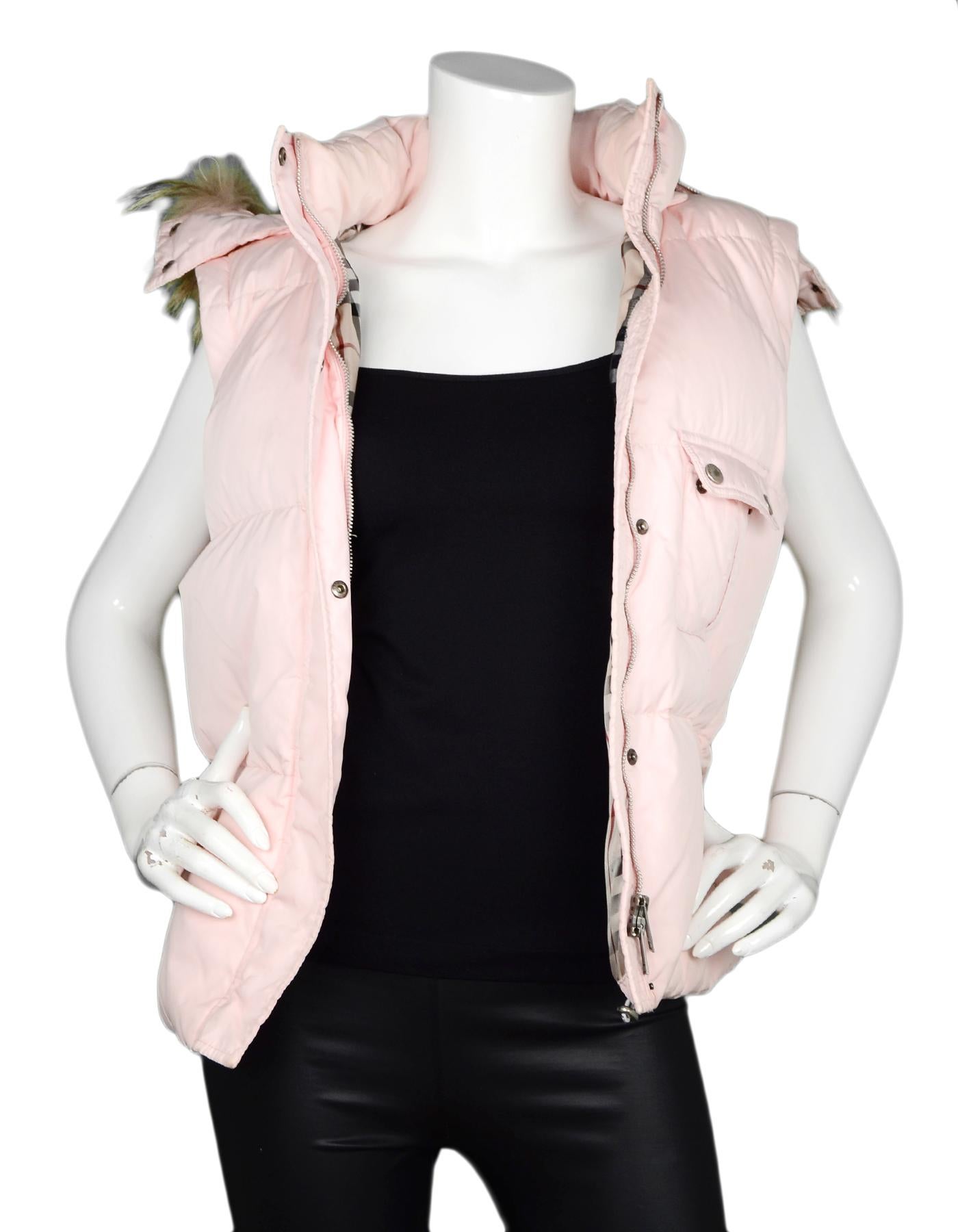 light pink puffer vest