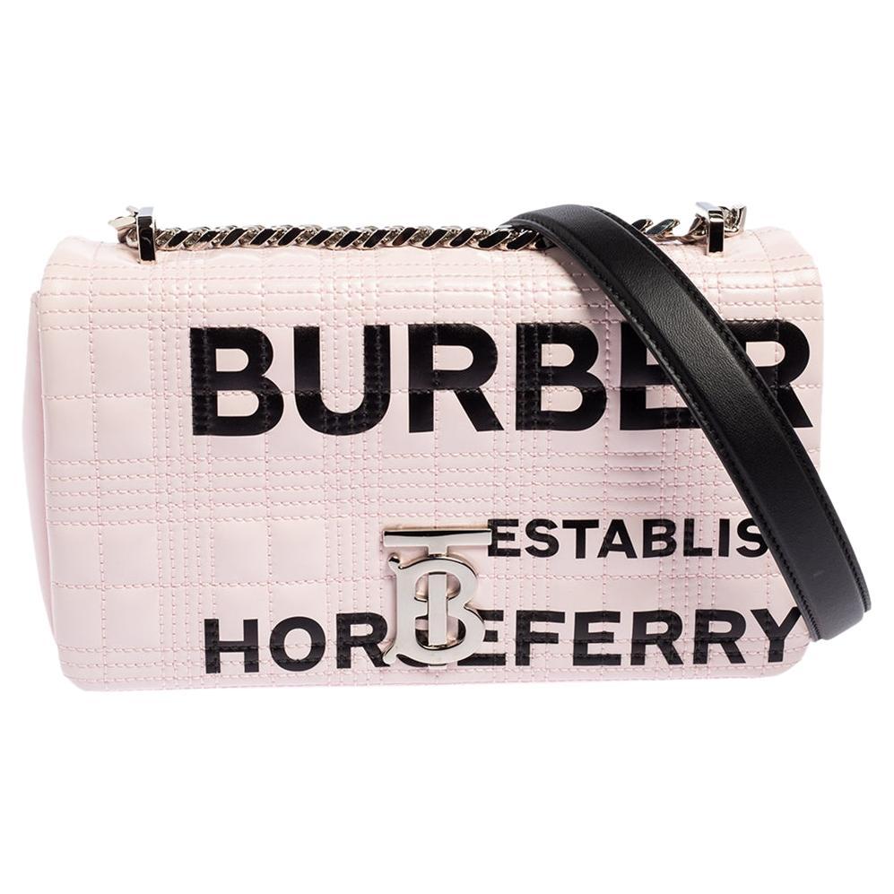 Burberry Horseferry Canvas Crossbody Bag - Pink