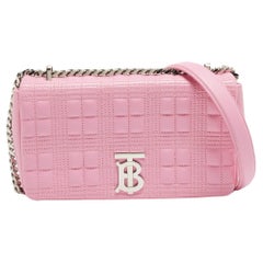 Burberry Light Pink Quilted Leather Small Lola Shoulder Bag