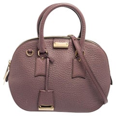 Burberry Light Purple Leather Small Orchard Satchel