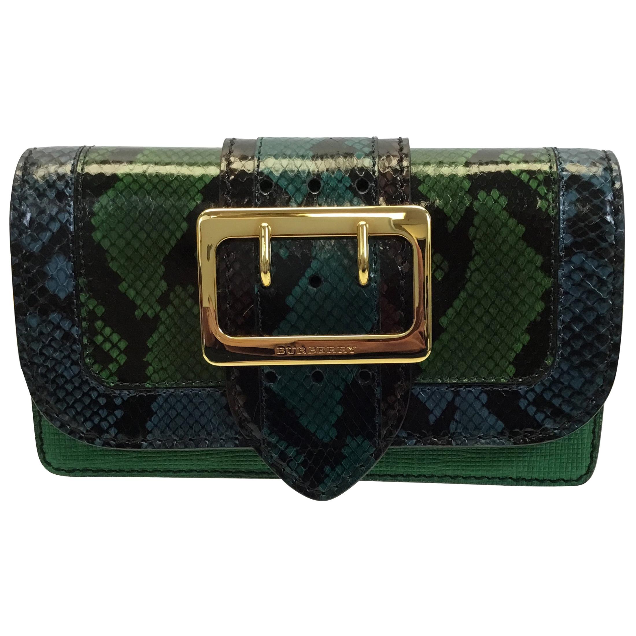 Burberry Limited Edition Snakeskin Bag with Two Straps NWT For Sale