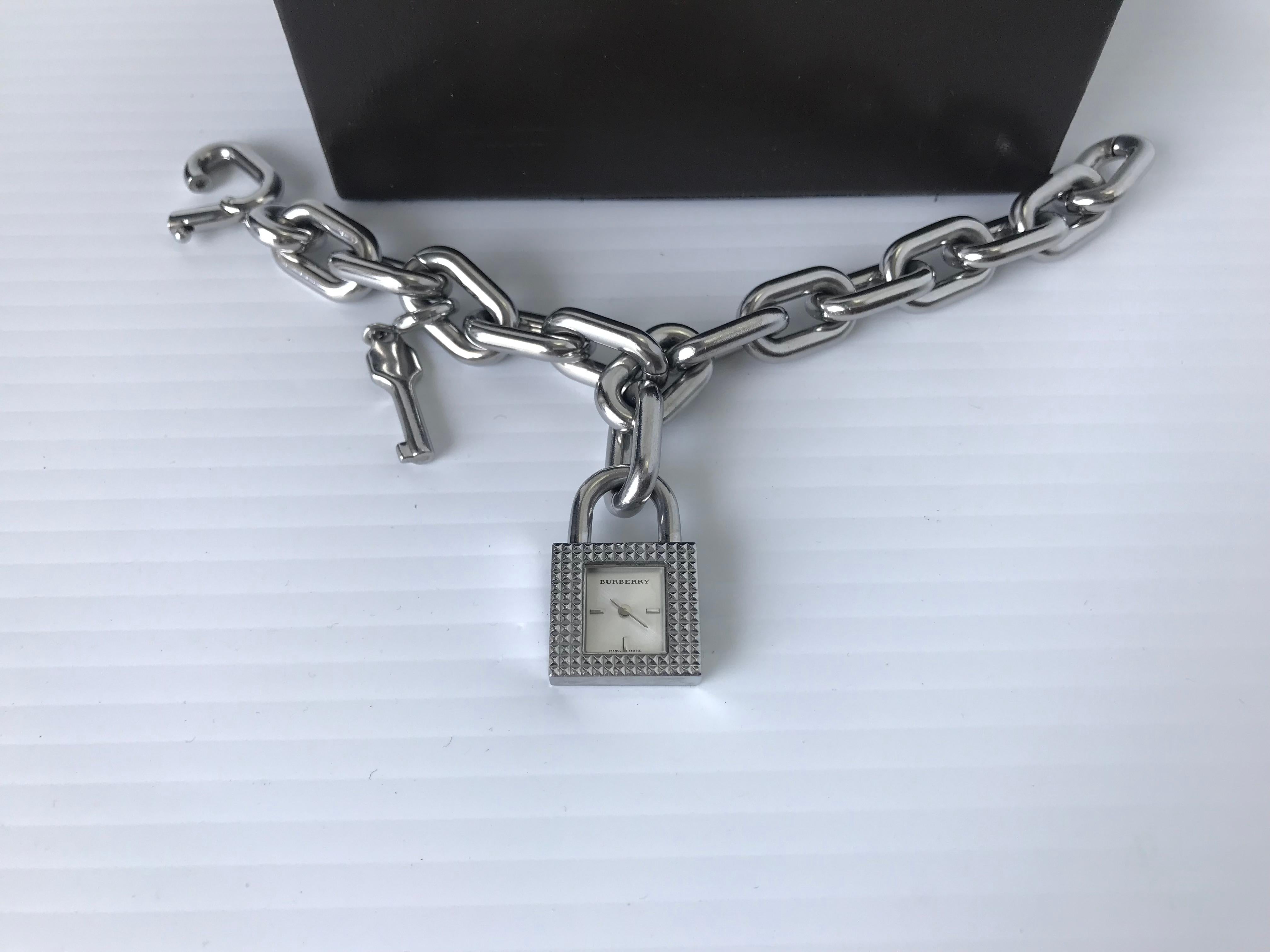 Burberry Link Lock & Key Watch For Sale 3