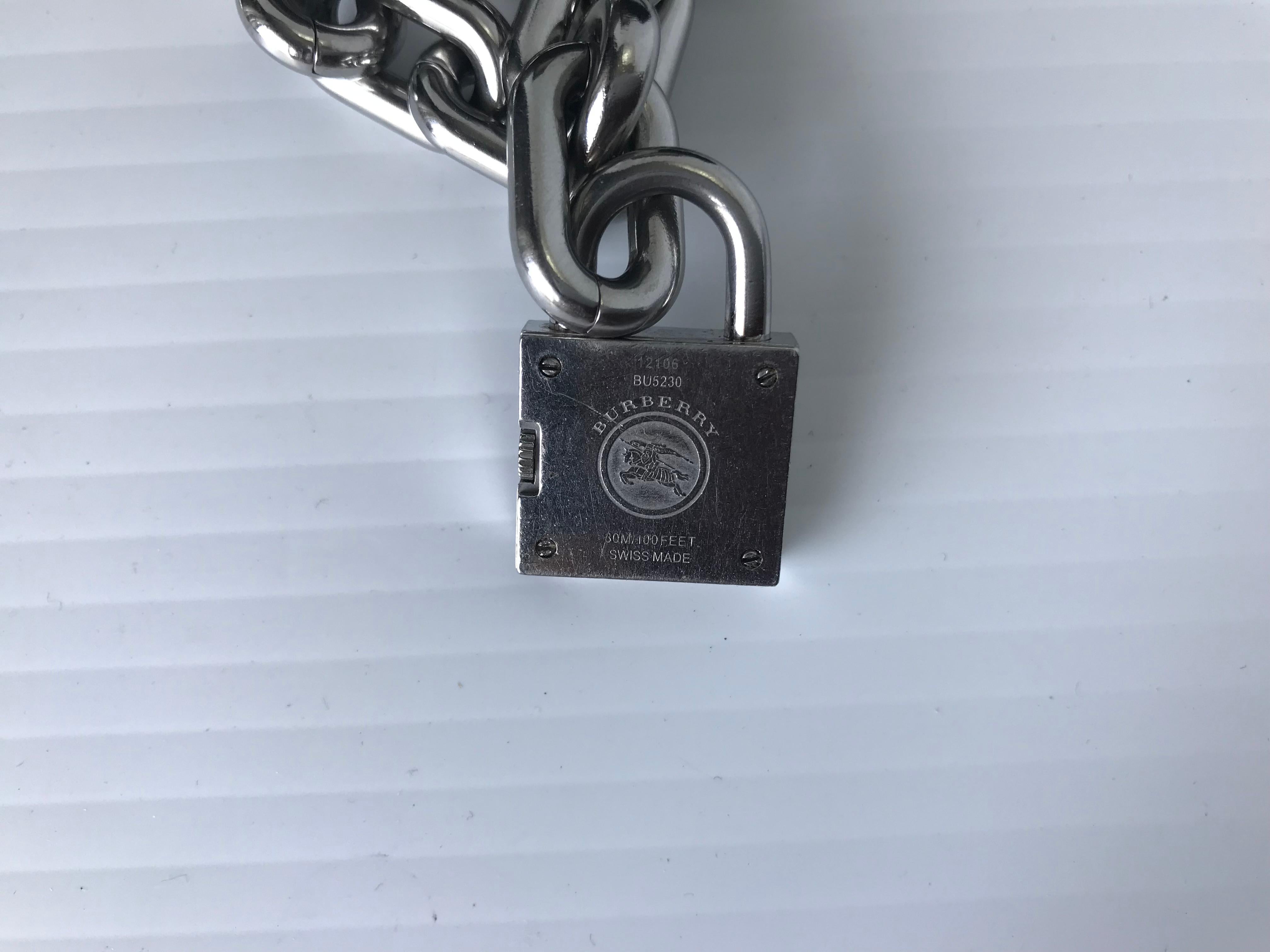 Burberry Link Lock & Key Watch For Sale 1