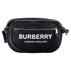 Burberry Logo Cannon Bum Bag Printed Nylon Large