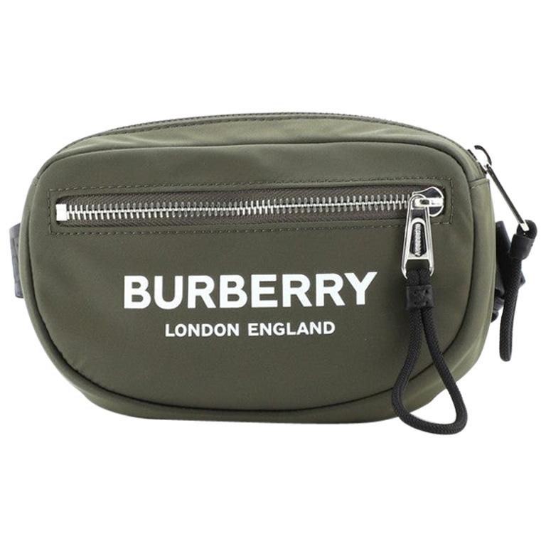 Burberry Logo Cannon Bum Bag Printed Nylon Small