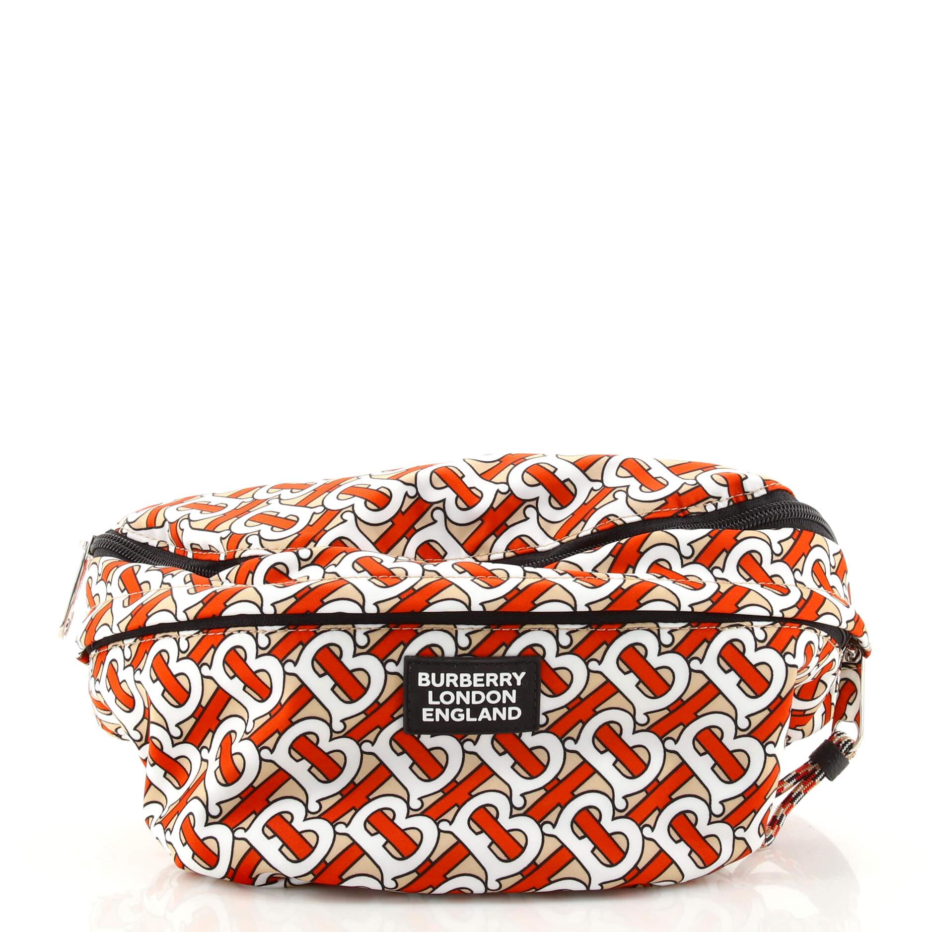 Burberry Logo Convertible Bum Bag TB Monogram Nylon