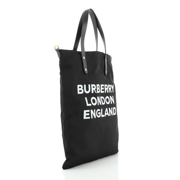 Burberry Logo Convertible Flat Tote Nylon Large at 1stDibs | burberry ...