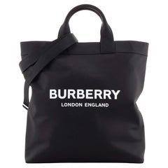 Burberry Logo Convertible Tote Nylon Large