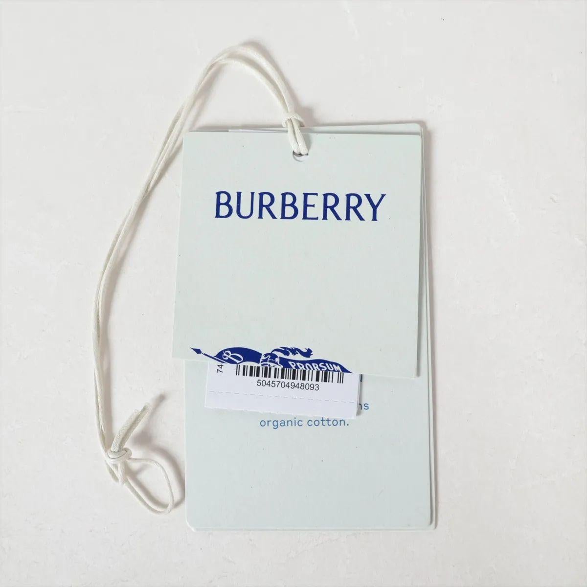 Sudadera básica de punto de algodón con logotipo de Burberry Blanco en venta 5