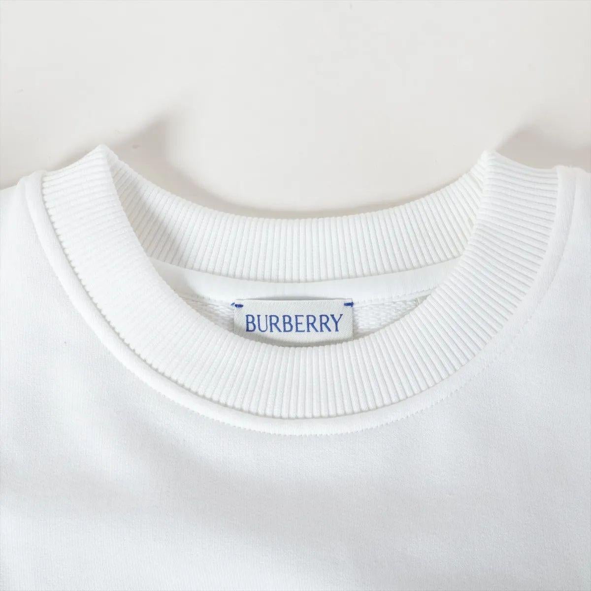 Sudadera básica de punto de algodón con logotipo de Burberry Blanco en Bueno estado para la venta en Humacao, PR