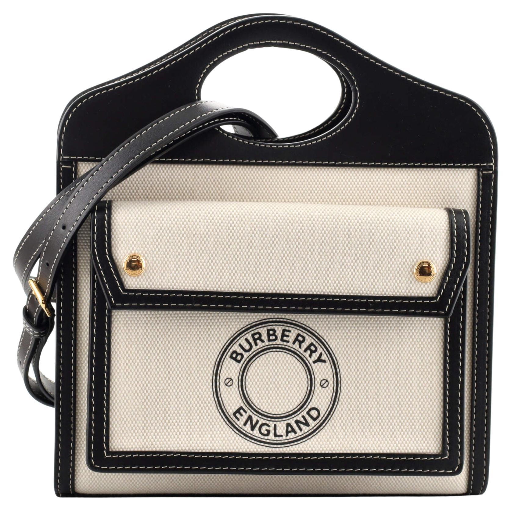 Vintage Burberry mini tote bag, handbag and coin purse For Sale at 1stDibs