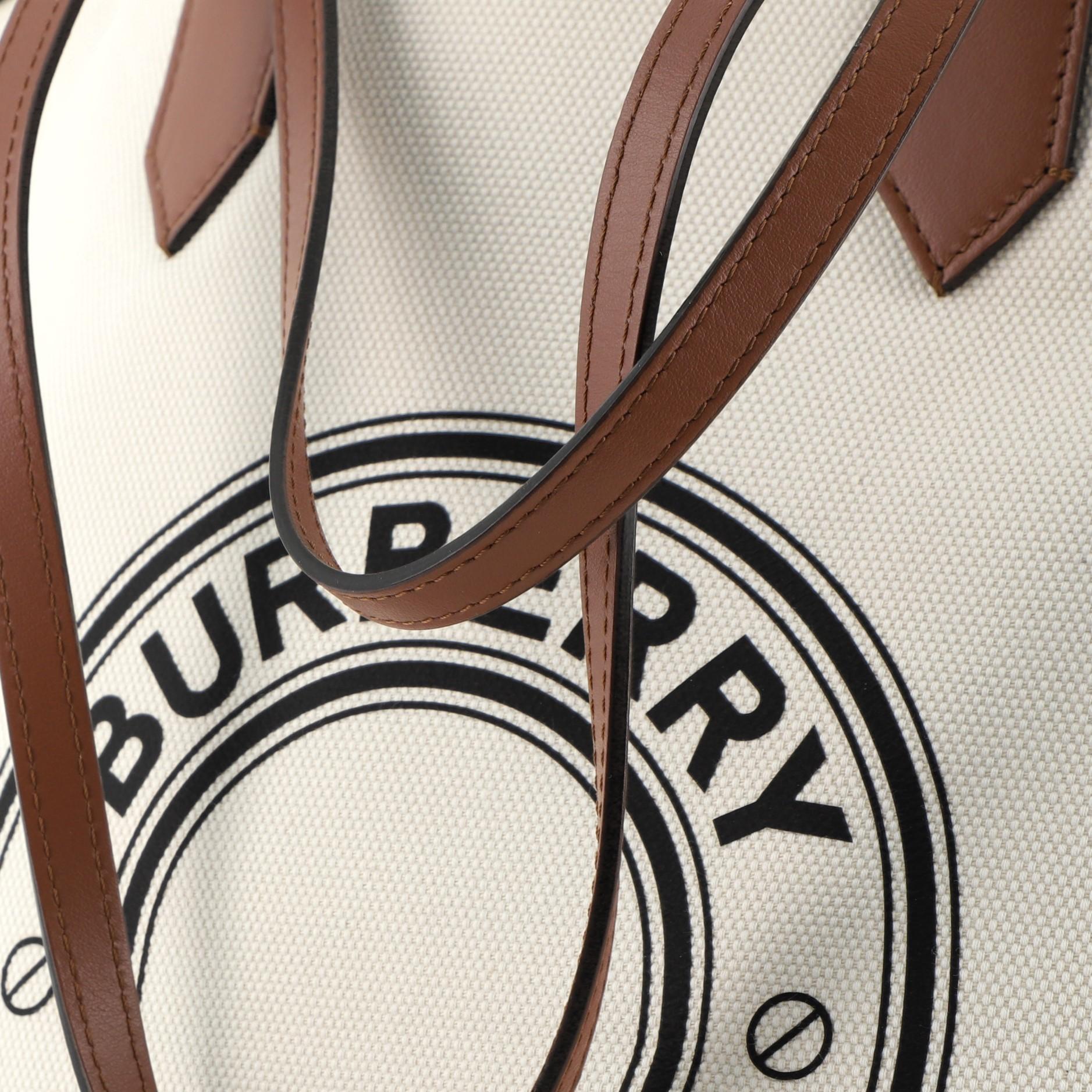 Burberry Logo Society Tote Printed Canvas Large 1