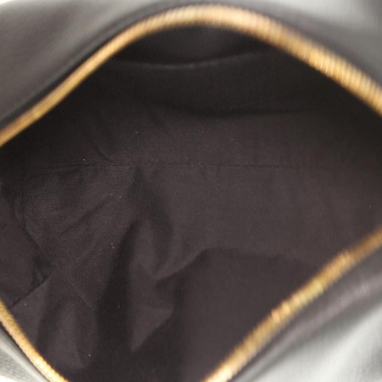 Burberry Logo Toiletry Pouch Embossed Leather Medium at 1stDibs