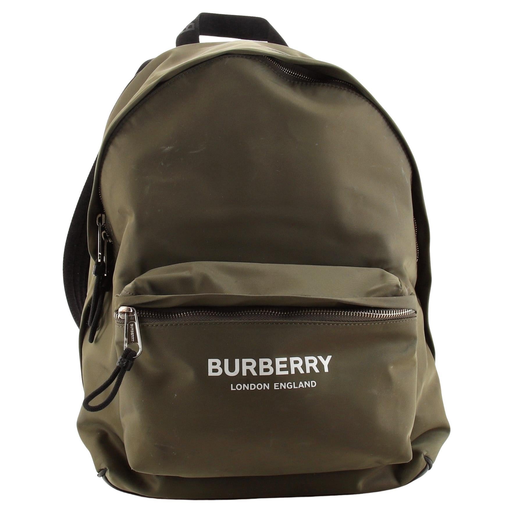 Burberry Rucksack Backpack Nylon With Leather Medium at 1stDibs