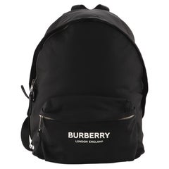 Burberry Logo Zip Backpack Nylon Large