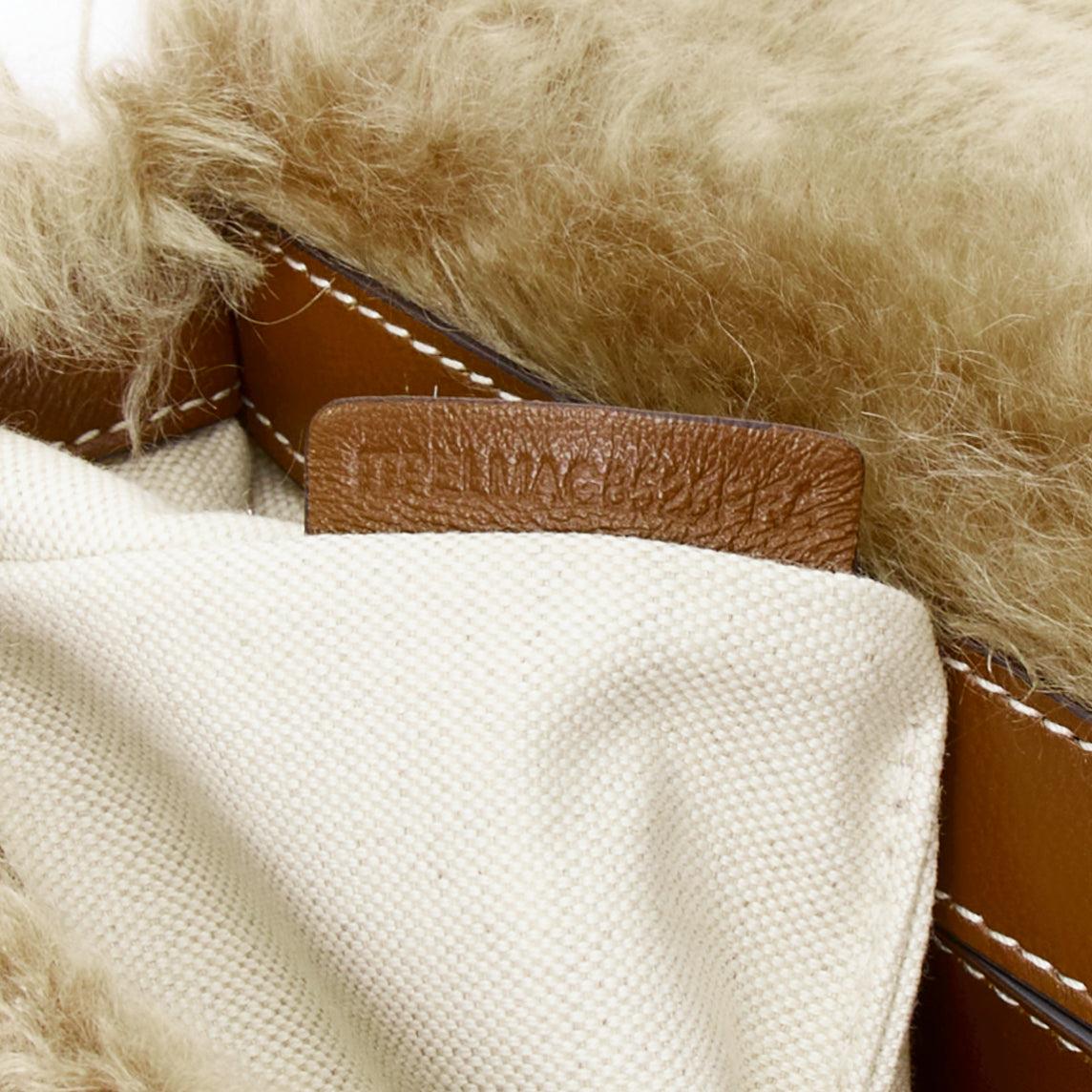BURBERRY Lola Mohair Limited Edition lamb shearling gold TB crossbody bag For Sale 6