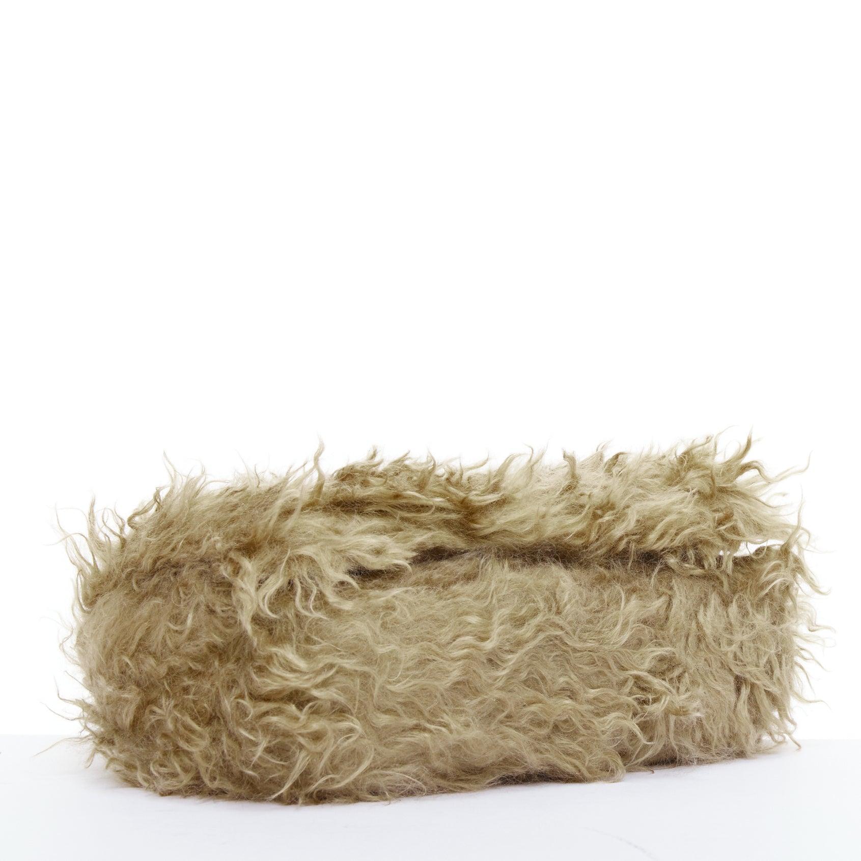 BURBERRY Lola Mohair Limited Edition lamb shearling gold TB crossbody bag For Sale 1