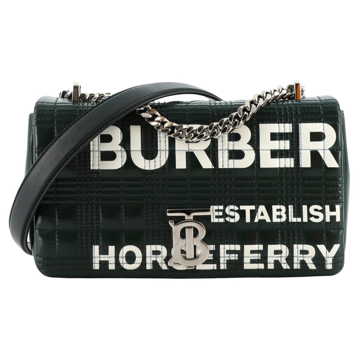 Burberry Belt Tote Monogram Embossed Leather Small at 1stDibs