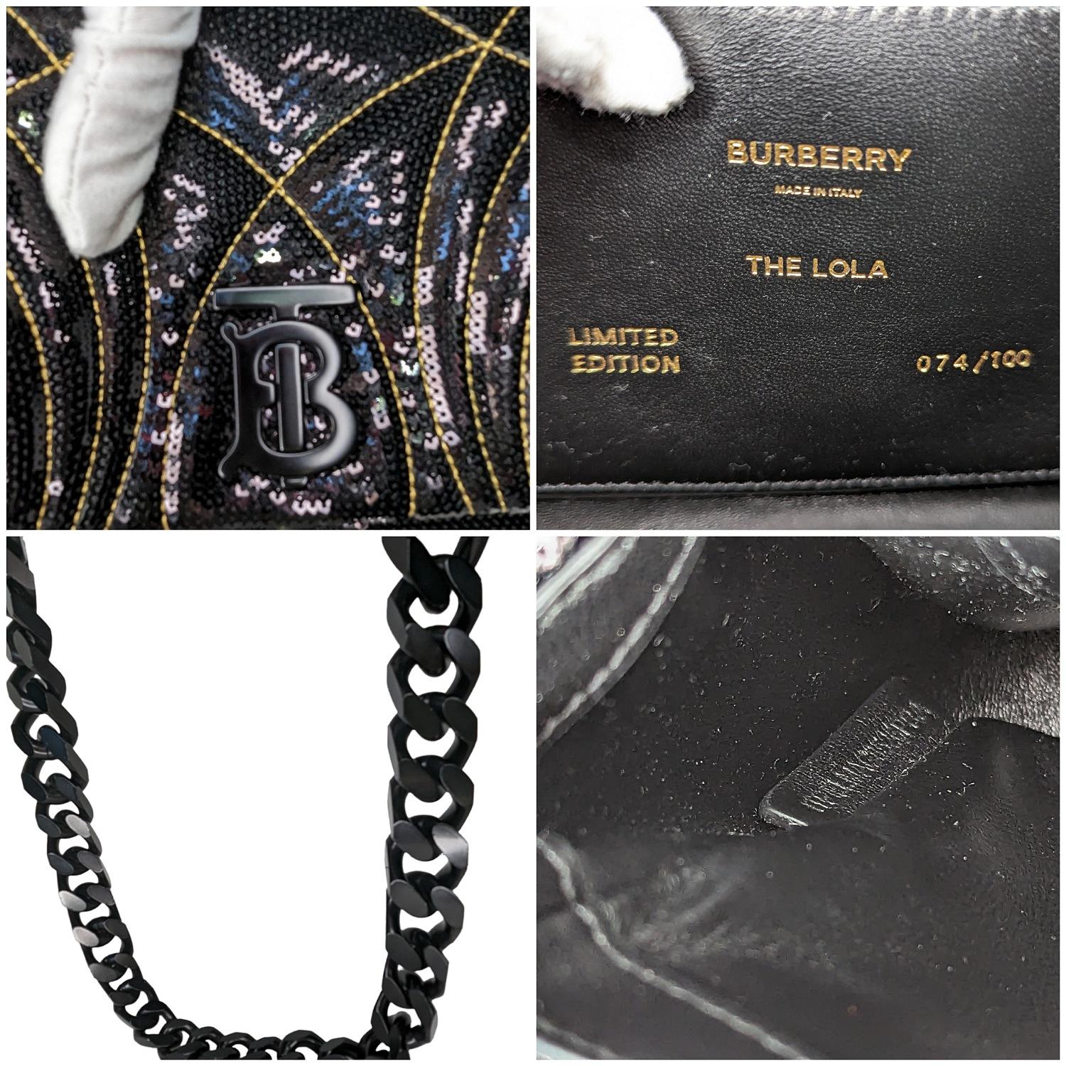 Burberry Lola Small Quilted Sequin Chain Shoulder Bag For Sale 3