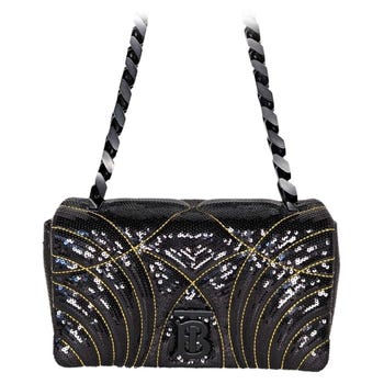 Burberry Lola Small Quilted Sequin Chain Shoulder Bag
