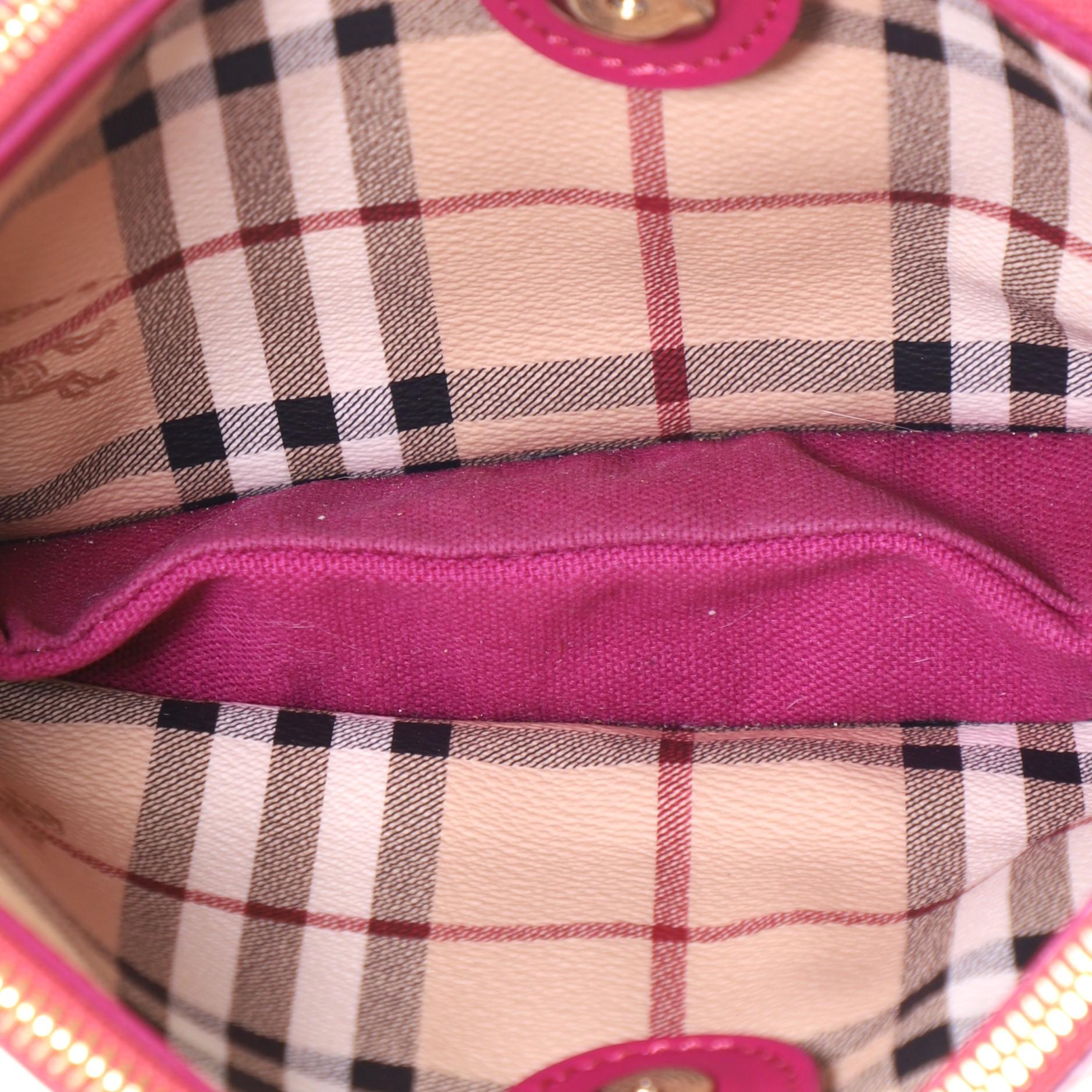 Burberry Lollard Umhängetasche Haymarket Segeltuch mit Leder Medium für Damen oder Herren