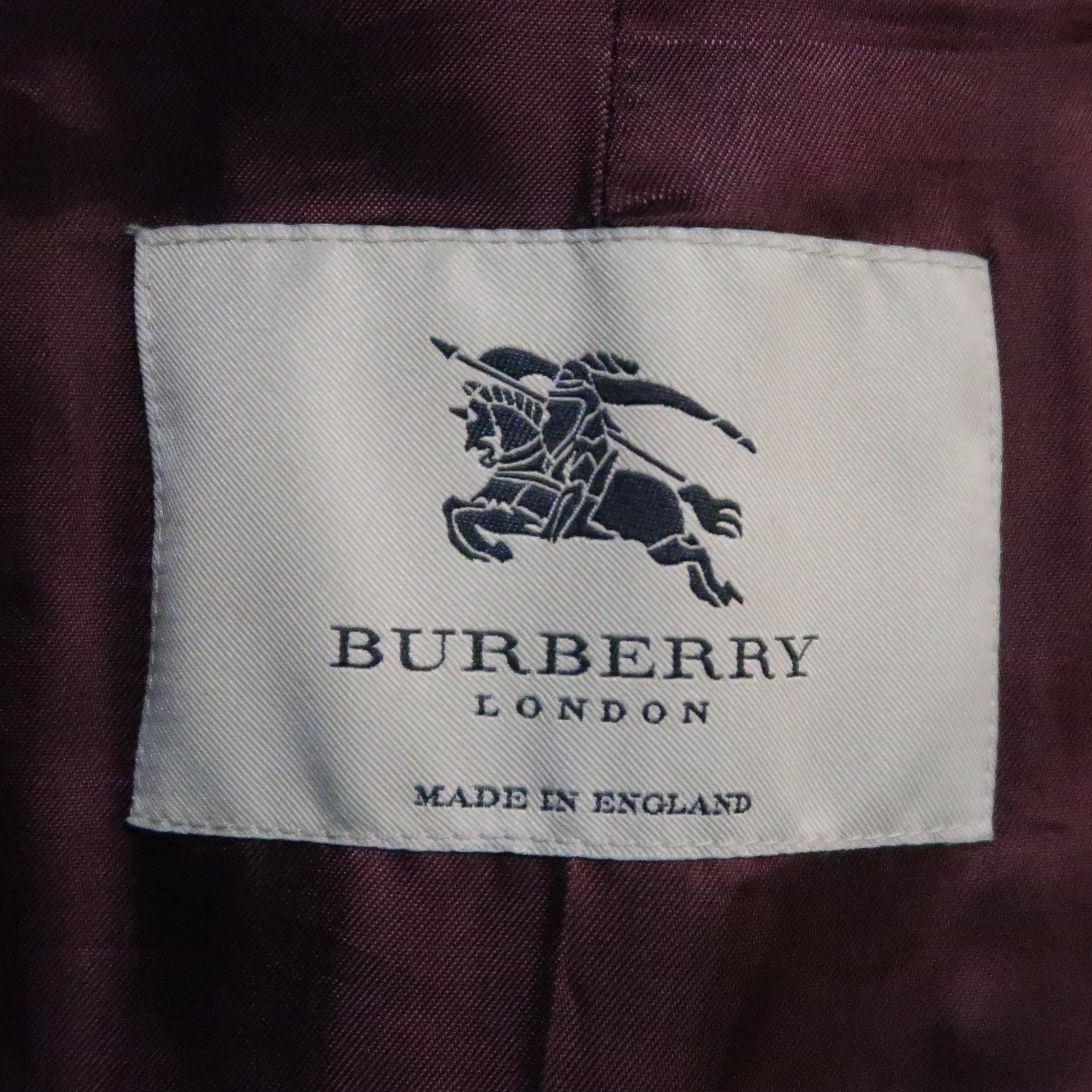 BURBERRY LONDON 38 Black Wool Blend Trenchcoat 7