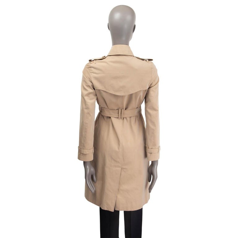 BURBERRY LONDON beige cotton DOUBLE BREASTE TRENCH Coat Jacket 6 XS at  1stDibs
