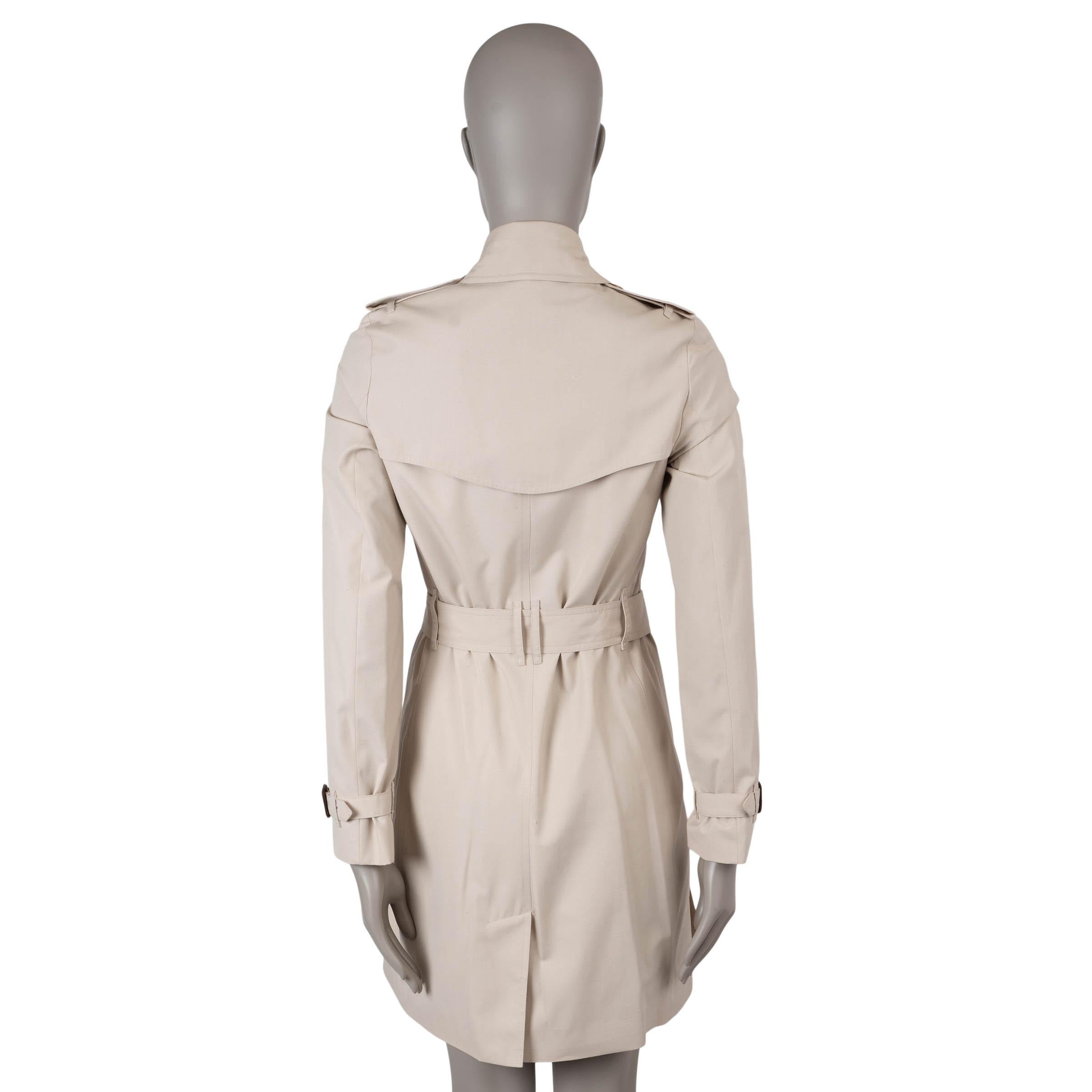Beige Burberry London in cotone beige GABERDINE SHORT TRENCH Cappotto Giacca XS in vendita