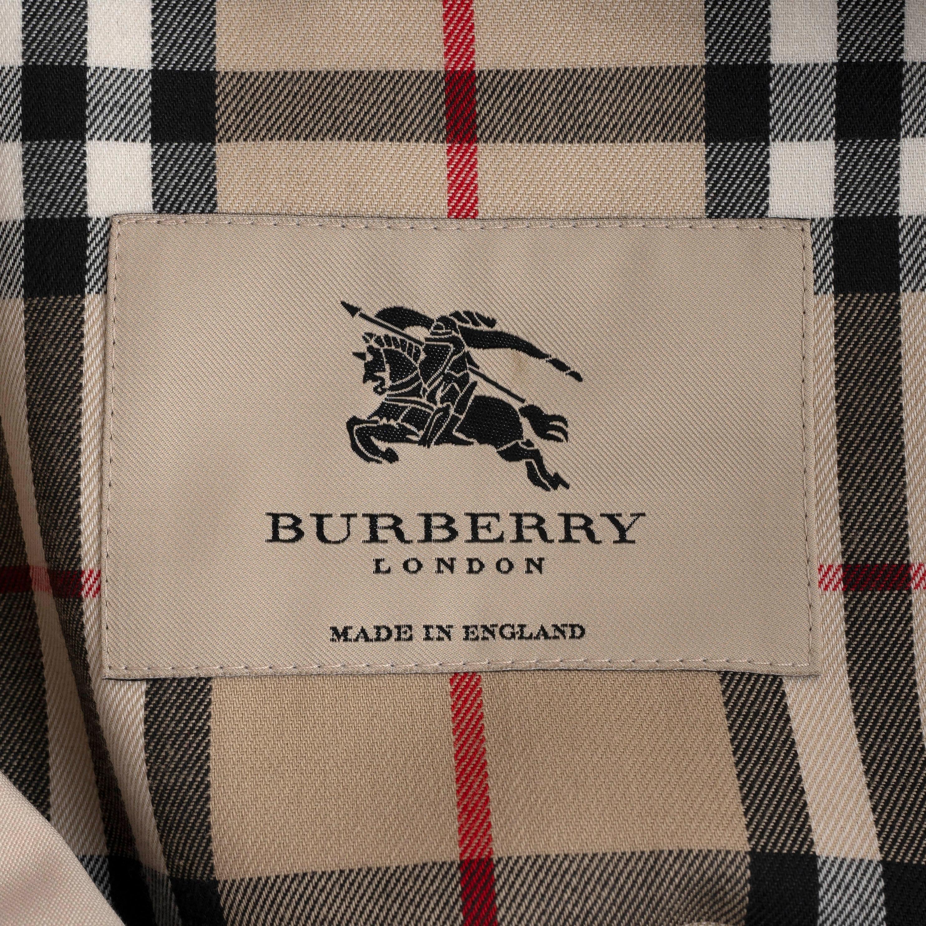 Burberry London in cotone beige GABERDINE SHORT TRENCH Cappotto Giacca XS in vendita 2