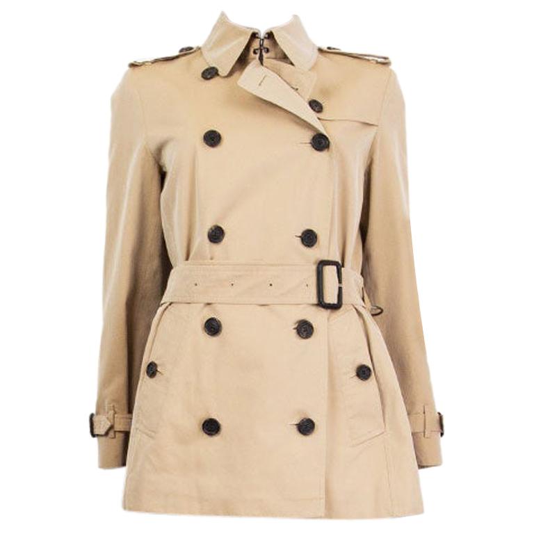 BURBERRY LONDON beige cotton Trench Coat Jacket 10 M at 1stDibs