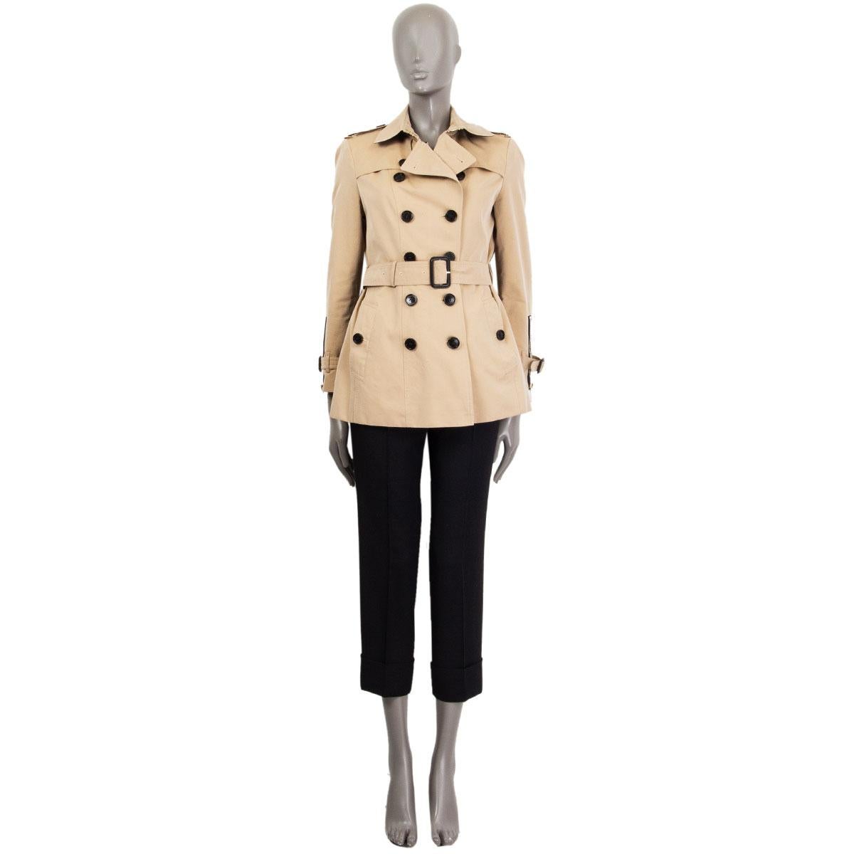 BURBERRY LONDON beige cotton ZIP FRONT TRENCH Jacket UK 10 M For Sale 1