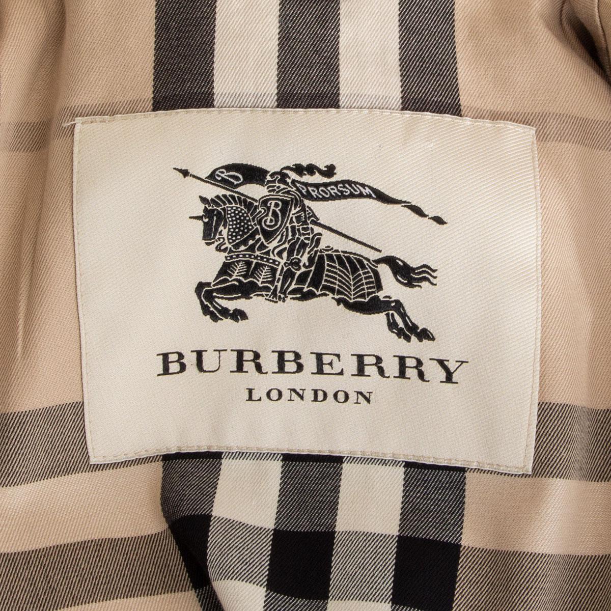 BURBERRY LONDON beige cotton ZIP FRONT TRENCH Jacket UK 10 M For Sale 2