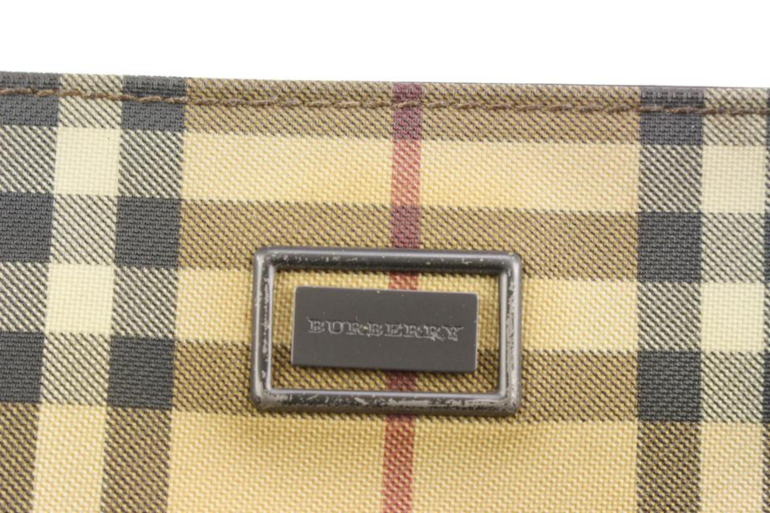 Burberry London Beige Nova Check Coated Canvas Tote Bag Upcycle Ready 9b419s For Sale 1