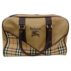 Burberry London Beige Nova Check Duffle Bag 13Bur712