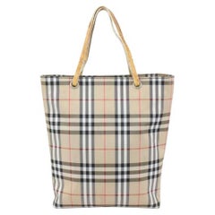 Burberry London Beige Nova Check Shopper Tote bag 823bur21