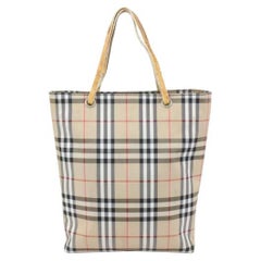 Burberry London Beige Nova Check Shopper Tote bag 823bur21 