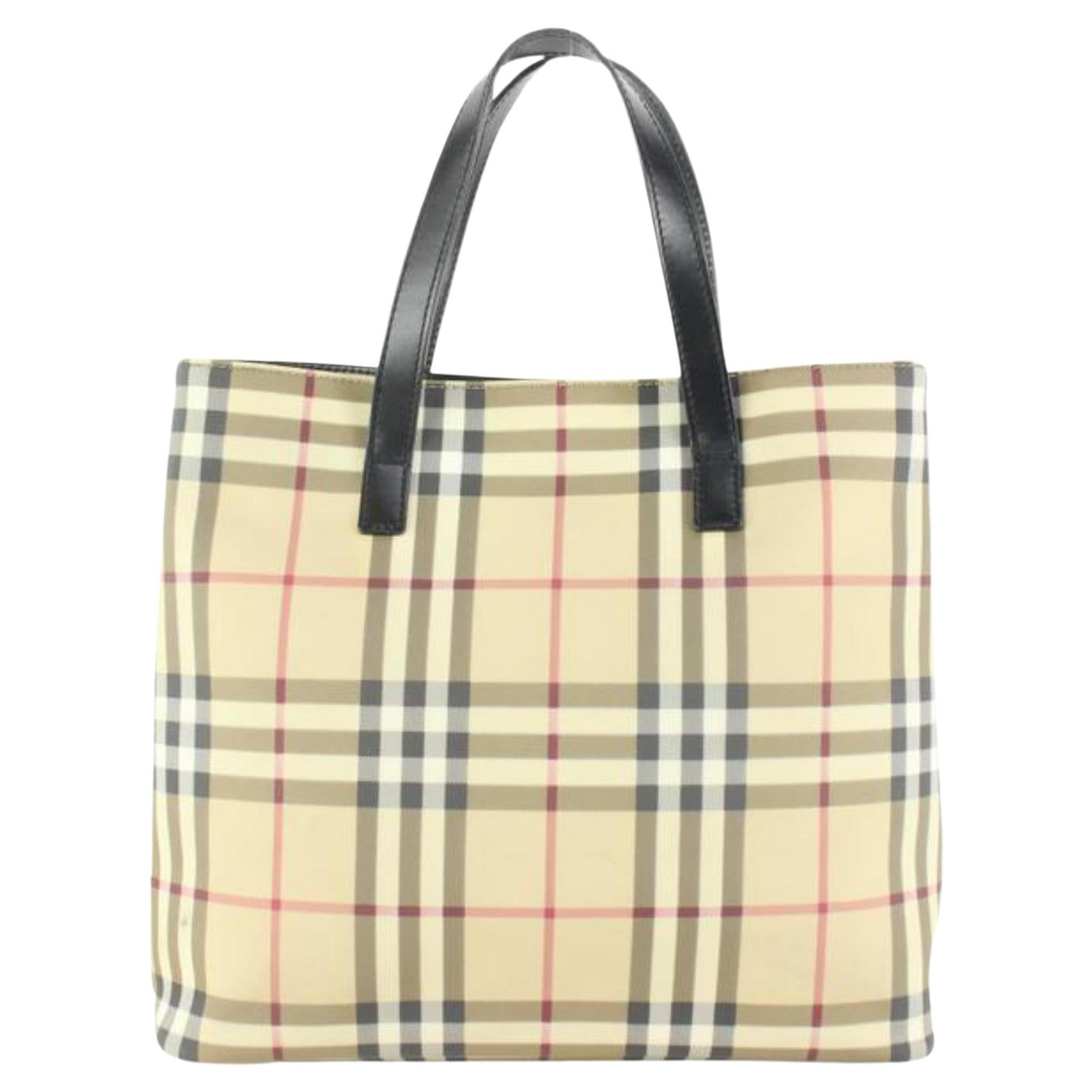 Authentic Burberry Novacheck Neverfull Type Tote Shoulder Bag In