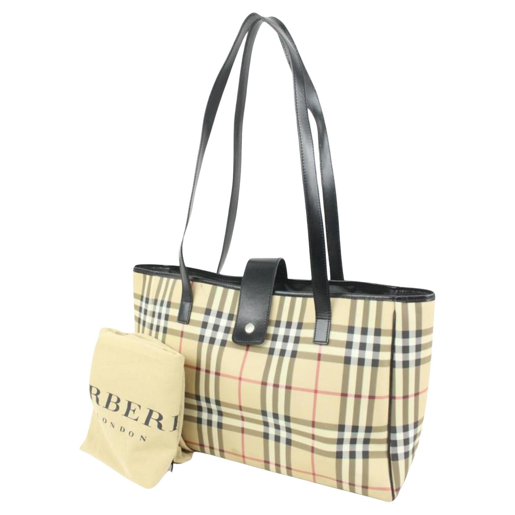 Sac fourre-tout Burberry London beige Nova House à carreaux Jeanne Diaper,  prêt à être porté sur le vélo 38b4 En vente sur 1stDibs