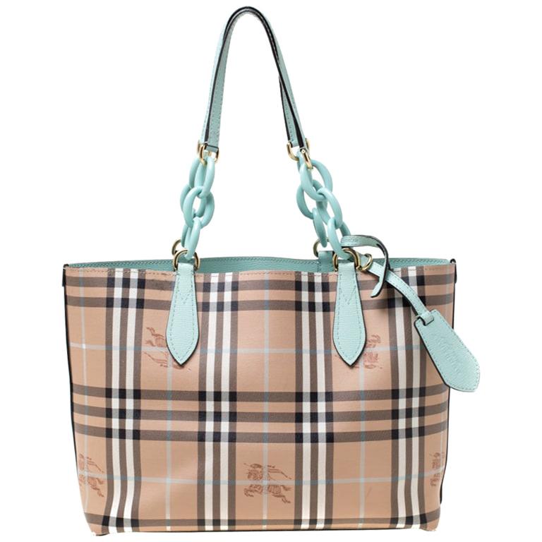 Burberry - London Check Mini Coated-canvas Tote - Womens - Beige Multi