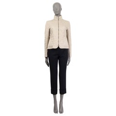 BURBERRY LONDON beige polyester QUILTE ZIP Jacket S