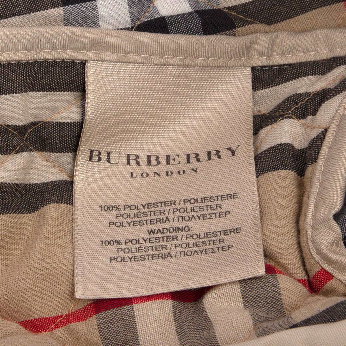 Burberry London Beige Polyester Windbreaker Hoodie Jacket S 