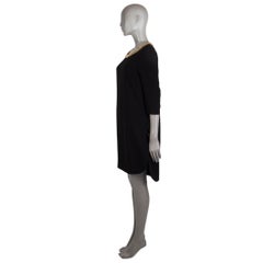 BURBERRY LONDON black acetate CHAIN TRIM SHIFT Dress 8 S